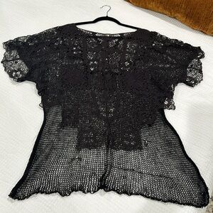 Free People crochet shirt